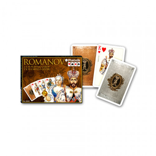 Carti de joc "Romanov", Piatnik (Austria),  2 pachete in cutie de lux, produse in Austria